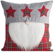 VIANOČNÁ DEKORAČNÁ OBLIEČKA NA VANKÚŠ BEAR 45X45 CM VZOROVANÁ