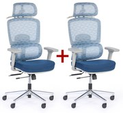 Kancelárska stolička TERRY 1+1 ZADARMO, modrá