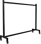 Vešiak s kolieskami na oblečenie Gisborne 150x38x120 - čierna