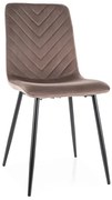 Jedálenská stolička DAREN VELVET kapučíno
