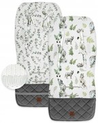 Dizajnová priedušná podložka do kočíka Babysteps Forest Duo