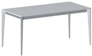 Rokovací kancelársky stôl PRIMO ACTION, 160x80 cm, sivostrieborná podnož, sivá