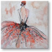 Maľovaný obraz na stenu ŽENA 60x60 cm