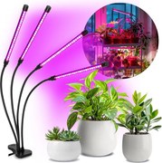 LED Stmievateľná lampa s klipom na pestovanie rastlín VITARO 4xLED/10W/230V čierna