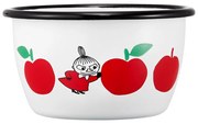 Miska Moomin Joyful Apples 0,3l, smalt / bielo-červená