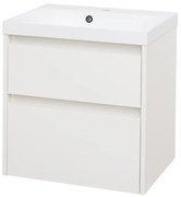 Mereo Mereo, Opto, kúpeľňová skrinka s umývadlom z liatého mramoru, 61 cm, biela, dub, biela/dub, čierna, MER-CN910M