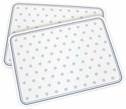 Korkové prestieranie Kvety biela, 29 x 21 cm, sada 2 ks