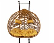 Vankúš na závesné hojdacie dvojkreslo - hnedý