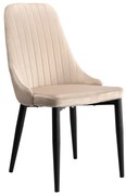 Jedálenská stolička LORIENT zamatová, béžová