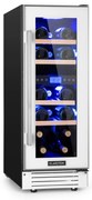 Klarstein Vinovilla 17, dvojzónová vinotéka, 53 l, 17 fliaš, 3-farebné LED osvetlenie, biela