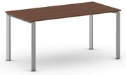 Rokovací kancelársky stôl PRIMO INFINITY, 160x80 cm, sivostrieborná podnož, čerešňa
