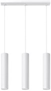 Závesné svietidlo Lagos, 3x biele kovové tienidlo