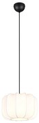 Japandi závesná lampa čierna s bielou 25 cm - Madleine