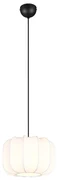 Japandi závesná lampa čierna s bielou 25 cm - Madleine