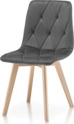 Jedálenská stolička zamatová, sivá CT-V4081 GREY4