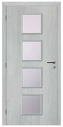 Solodoor Interiérové dvere Etta 4, 80 L, 850 × 1 985 mm, fólia, ľavé, Earl Grey, presklené