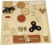 Interaktívna detská tabuľa JESENNÉ LES - 30x30 cm - prírodná