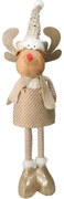 Vianočný stojaci sobík Freda, teleskopické nohy, 14x12x49cm