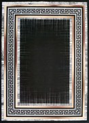 Koberec Porte 2228 BLACK GOLD – čierny vzorovaný obdĺžnik Rozmer: 80x150 cm