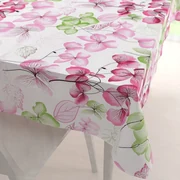 Biante Bavlnený obdĺžnikový obrus Sandra SA-366 Ružovo-zelené kvety na bielom 50x100 cm