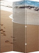 Paraván - Stopy v piesku a more (126x170 cm)