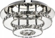 Toolight Toolight, LED krištáľové závesné stropné svietidlo 20W, neutrálna farba, APP412-C, chrómová, OSW-65010
