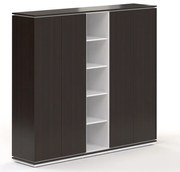 Vysoká šatníková skriňa Creator 202,2 x 44,5 x 185,9 cm, biela / wenge