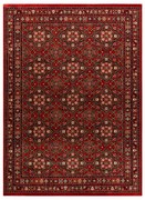 Koberec KASHQAI 4372 300 kvety / rám, bordový