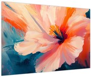 Obraz - Maľovaný kvet (90x60 cm)