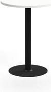 Barový stôl VERTICUS, Ø700x900 mm, biela/čierna