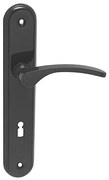 Dverové kovanie MP KE - LAURA - SO (Čierna matná), kľučka-kľučka, Otvor na obyčajný kľúč BB, MP Čierna, 90 mm