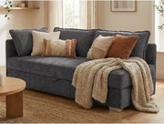 Pohovka s úložným priestorom Donna, dymovo šedá látka%