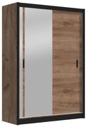 Šatní skriňa so zrkadlom SABRINA 150x215 cm dub craft