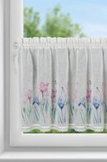 KRÁTKA ZÁCLONA NA PÁSKE DOLOREZ 150X60 CM KVETY