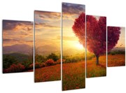 Obraz stromu v tvare srdca (150x105 cm)