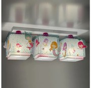 Dalber 63443 - Detské stropné svietidlo MERMAIDS 3xE27/60W/230V