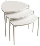 Odkladací stolík Lenny White, 3 ks