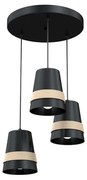 Luster na lanku VENEZIA 3xE27/60W/230V čierna