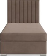 Čalúnená posteľ AGEN Velvet 90×200 cm hnedá