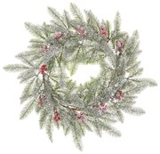Veľký srienistý veniec s červenými bobuľami, 50 cm