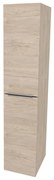Mereo Mailo, kúpeľňová skrinka vysoká 170 cm, chróm madlo, Multidecor, Light Rock Hickory, MER-CN594LPLRH1