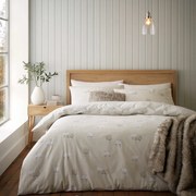 Béžové flanelové obliečky na dvojlôžko 200x200 cm Sheep – Catherine Lansfield