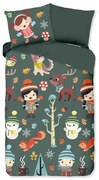 Tmavozelené bavlnené detské obliečky na jednolôžko/predĺžené 140x220 cm Fun – Good Morning