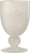 Biely pohár s bublinkami na nohe Lisboa - Ø9*15cm / 370ml