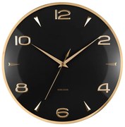 Karlsson 6017BK dizajnové nástenné hodiny čierne,priemer  40 cm