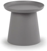 Plastový kávový stolík FUNGO, priemer 500 mm, sivý