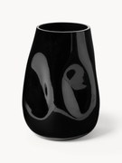 Ručne fúkaná sklenená váza Obsidian, V 26 cm