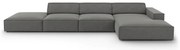 Micadoni Jodie moderná rohová sedačka - Svetlosivá, Pravá
