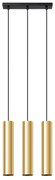Závesné svietidlo Lagos, 3x zlaté kovové tienidlo