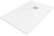 Mexen Stone+, obdĺžniková vanička z minerálneho kompozitu 80 x 70 cm, biela, 44107080